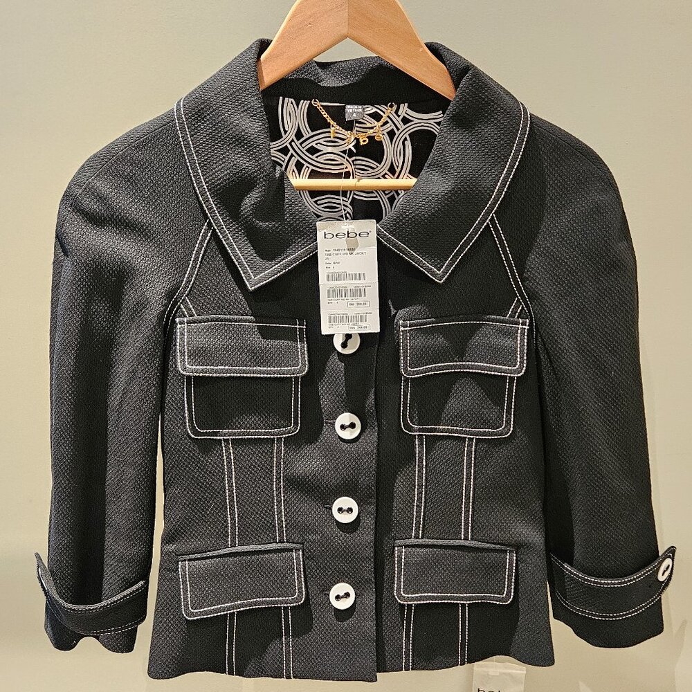 BEBE cropped spring jacket - size 4